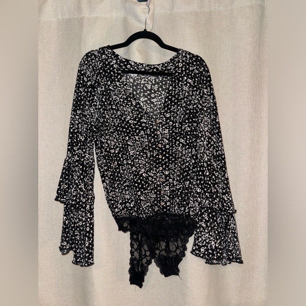 Free People Intimately Free Floral Bodysuit